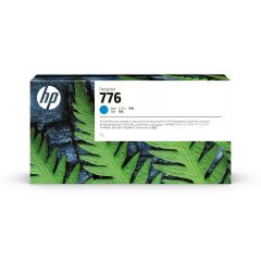 HP 776 1-liter Cyan Ink Cartridge