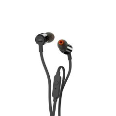 JBL T210, InEar Universal Headphones 1-button Mic-Remote (Black) JBLT210BLK
